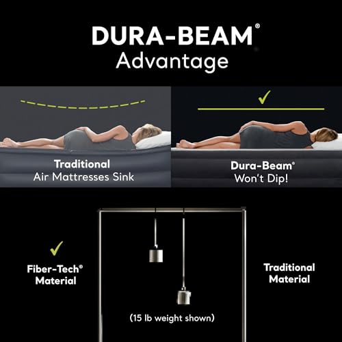 Image of INTEX Dura-Beam Standard Pillow Rest Air Mattress: Fiber-Tech