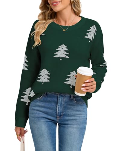 Image of Women's Pullover Sweaters Cute Multi-Hearts Knitted Casual Sweater