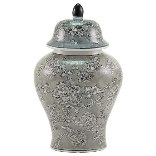 Cottage Flower Ceramic Cremation Urn - Large - Holds Up