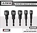 ARES 70029 - Metric Impact Magnetic Nut Driver Set - 2 1/2-Inch Impact Grade Nut Setter with Industrial Strength Magnet