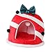 Bothyi Christmas Cat Bed Pet Cave Winter Removable Washable Cushion Cute Nest House for Puppy Kitten Small Dog