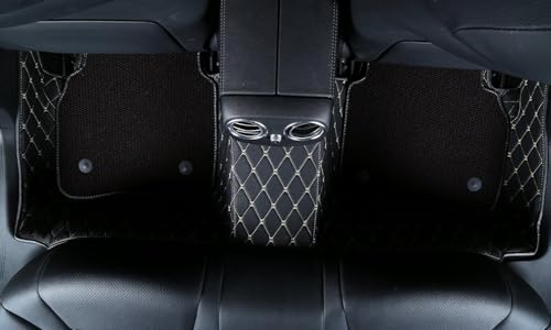 Image of Mr Mattie 7D Car Floor Mat Compatible with Ford Ecosport (2017-2025), Black /Gold