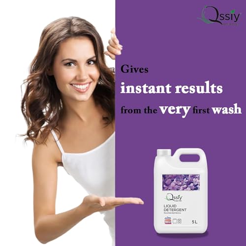 Image of Qssiy Liquid Laundry Detergent, Lavender, Concentrated Stain Remover for Hand and Machine Wash