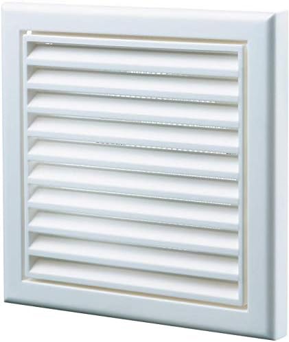 100 mm Plastic Louvred Wall Vent Grille 4 Inch Black Ceiling Extractor Fan Bathroom Cover with Flyscreen For Internal Or External Use Tumble Dryer Ventilation House Fans Hydroponics