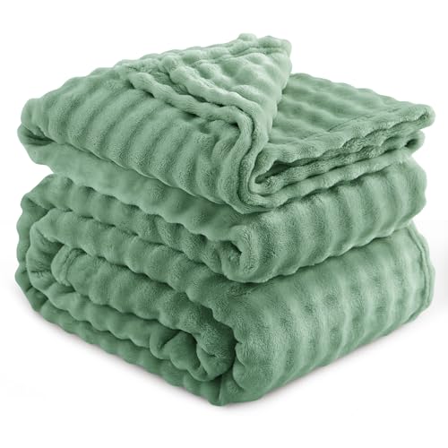 RUIKASI Kuscheldecke Flauschig Grün Bubble Decke - 220x240cm XXL Sofadecke & Couchdecke aus Plüsch… – Ansicht 1