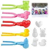 Booaee 5 Stück Schneeball Former, Winter Schneeball Maker Schneeball Clip Maker Sandball Maker Clips Klammern Spielen Schnee Sand Spielzeug für Kinder Jungen Mädchen Sommer Winter Spaß