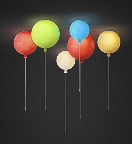 Preisvergleich Produktbild LIUNIAN Bunte Ballon-Deckenleuchte Einfache moderne Deckenleuchte, Kinderzimmer-Deko-Kronleuchter für Jungen, 25cm Durchmesser, mit 5W-Glühlampe