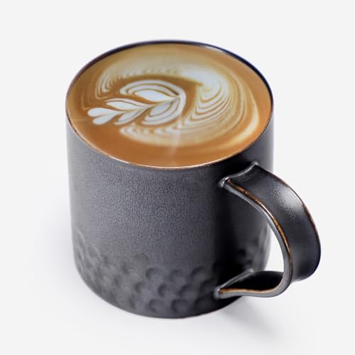 Taza de café cerámica 8 oz estilo japonés con asa miniatura 1