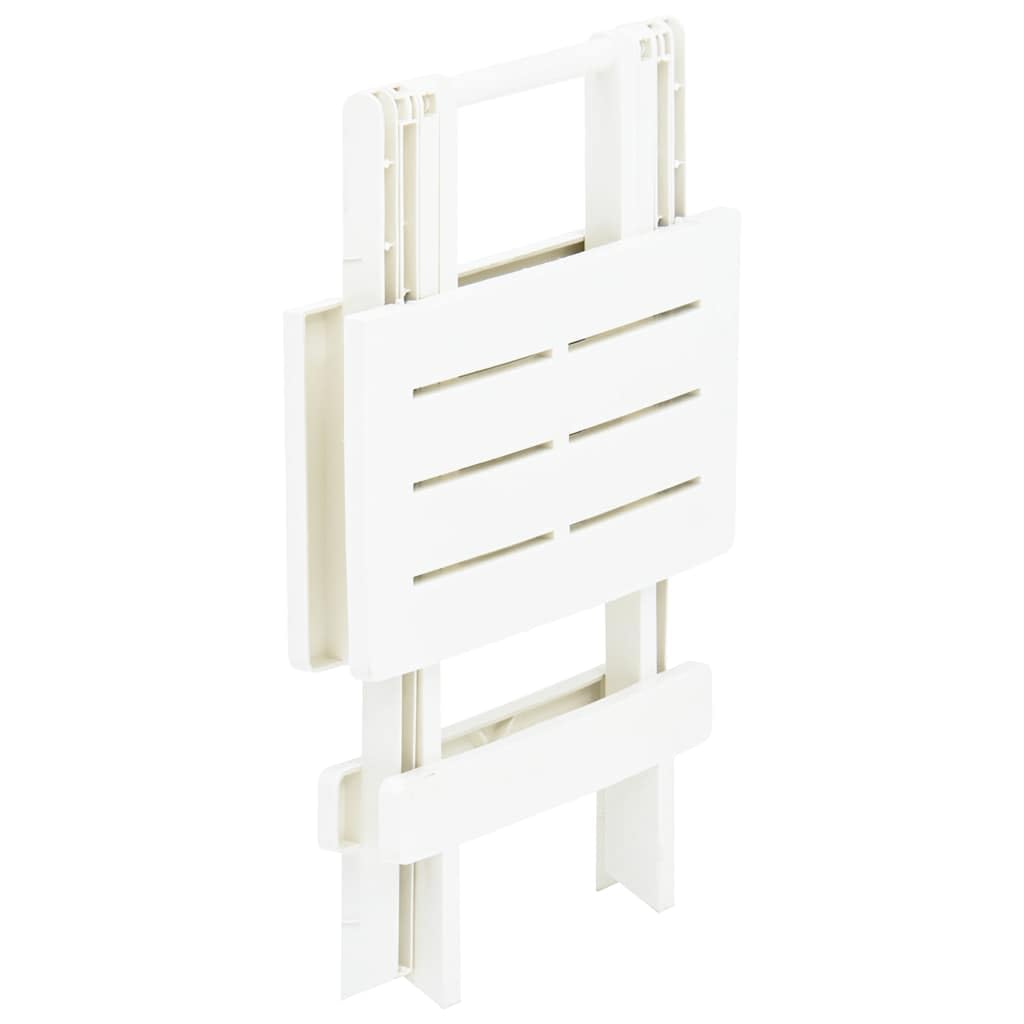 Ipae-Progarden Adige Tavolo pieghevole da giardino Polipropilene Bianco 44 x 44 x 50 cm