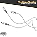 Scosche i34WG-SP Strikeline USB-A to MFI Certified Sync Charging Cable for Lightning Devices, 4 Feet, White/Gray