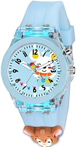 Swadesi Stuff Cute Cartoon Multi Color Lights Rubber Strap Analog Watch for Girls, Mouse, Analog Watch