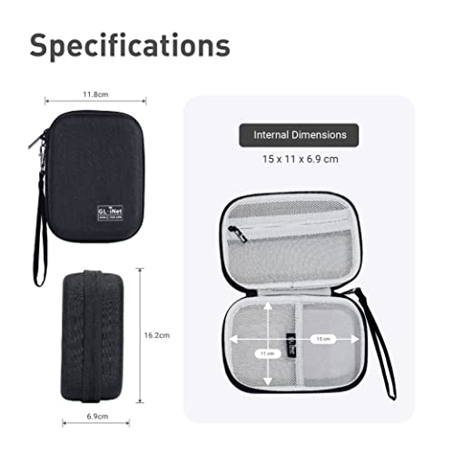Image of GL.iNet Gadget Organizer Case for Travel Routers GL-AXT1800 / GL-MT3000 / GL-SFT1200 / GL-E750, Chargers, Cables, and Accessories, Sturdy & Durable Pouch, Hand-carry EVA bag, Anti-shock, Water Resistant