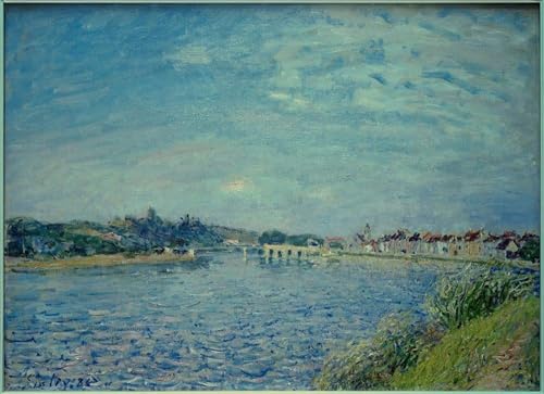 Lienzo de pintura mural San Mammès de Alfred Sisley, acabado artístico premium de 60x90cm