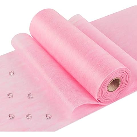Camino de mesa de fieltro rosa con corazones decorativos Cover