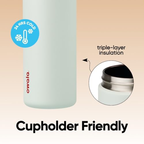 Image of Owala FreeSip Insulated Stainless Steel Water Bottle with Straw, BPA-Free Sports Water Bottle, Great for Travel, 32 Oz, Boneyard | Insulated