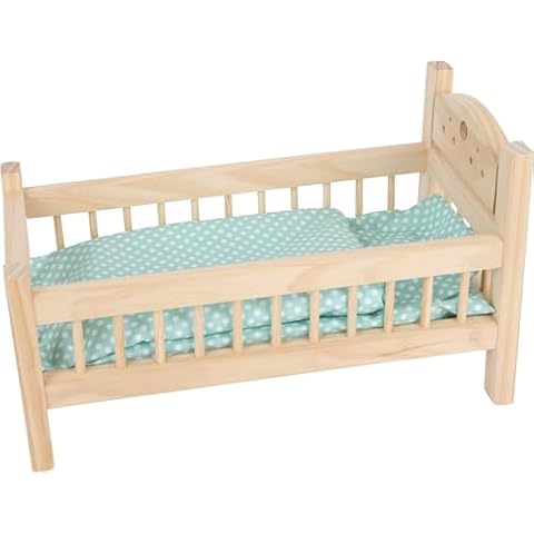 Small Foot 9601 Wooden Doll Bed with Accessories Cover