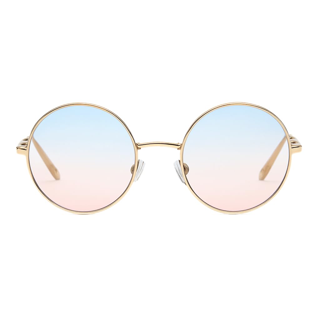 Kids Blue Pink Round Sunglasses for Boys & Girls UV400 Protection-image-0