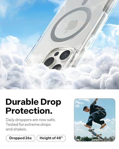Image of CASEOLOGY by Spigen Capella Mag for iPhone 16 Pro Case [Ultra Clear] Magnetic Military Grade Drop Protection Side Grip Patterns Back Cover Case for iPhone 16 Pro (TPU and PC | Clear Gray)