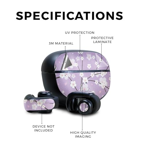 Image of Glossy Glitter Skin Compatible with Bose Ultra Open Earbuds - Sakura Purple - Premium 3M Vinyl Protective Wrap Decal Cover - Easy to Apply | Crafted in The USA by MightySkins