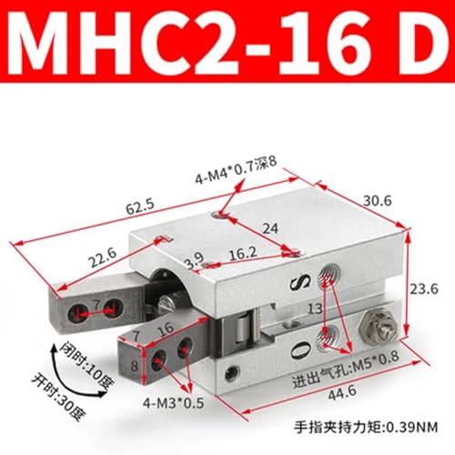 Pinza neumática angular MHC2-16D para optimizar procesos 3