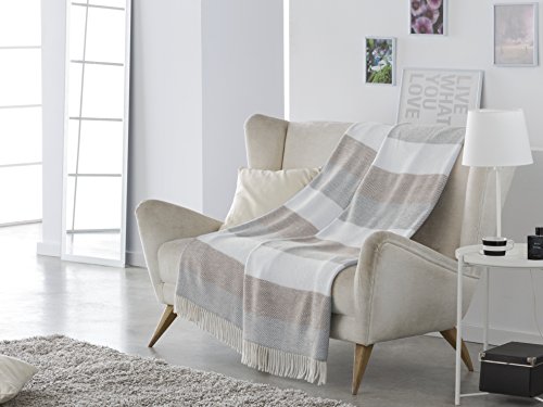 VIALMAN Plaid, Beige, 130 cm x 170 cm Cover