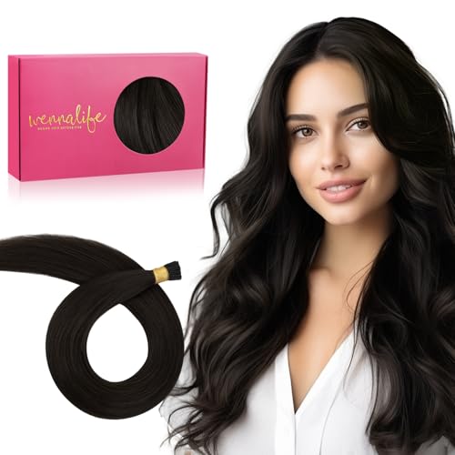 Wennalife WENNALIFE I Tip Hair Extensions Human Hair, 50g 100s 14 Inch Dark Brown Remy Itip Human Hair Extensions Invisible Itips Straight I Tips Fusion Extensions Real Human Hair sold by Wennalife - Amazon Seller - HK