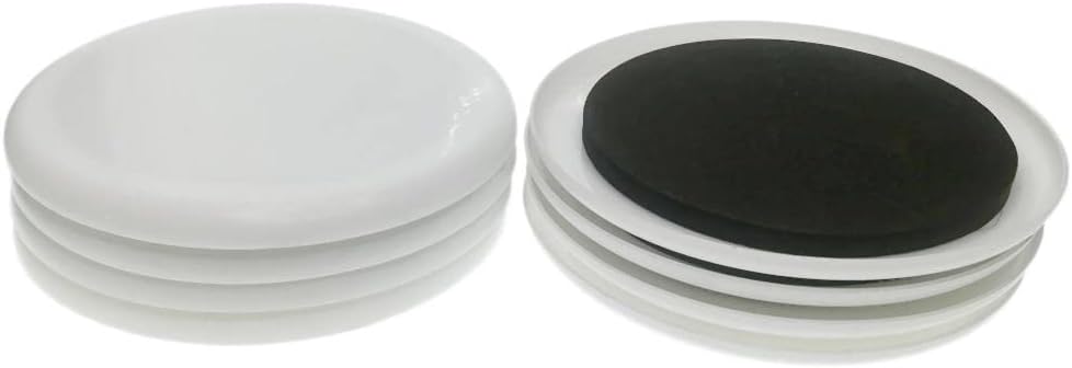 THE STYLE SUTRA® Heavy Duty Reusable Furniture Sliders Carpet Moving Pads White Round 8cm | 8 Pieces Poly Furniture Sliders