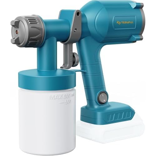 Tilswall Ultra-Light Cordless Paint Sprayer Compatible with Dewalt 20V Battery (Battery Not Included), Portable Spray Paint Gun with 20 oz Container, 3 Spray Modes for House Painting Fence W
