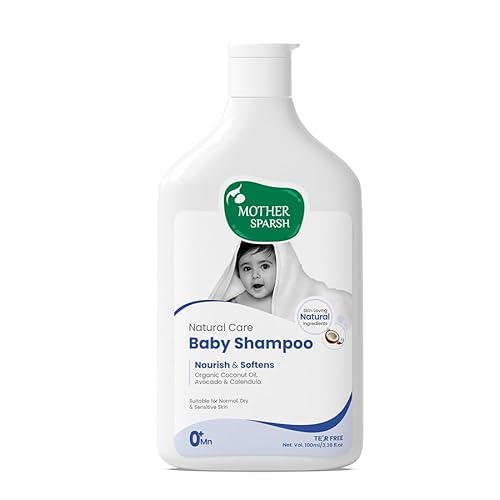 Image of Mother Sparsh Natural Care Baby Shampoo-400ml | Tear Free Shampoo for Babies With Organic Coconut Oil, Calendula & Avocado | Suitable for Newborn Sensitive Skin