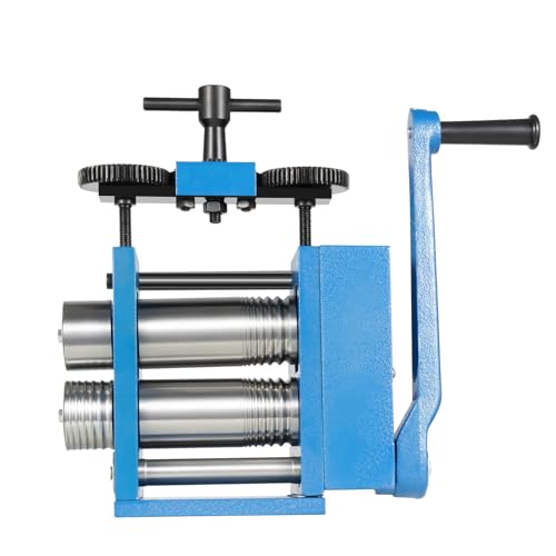 Manual Rolling Mill Machine, Combination Rolling Mill Machine Freestanding Jewelry Rolling Mill Machine with 0.03-6.5MM Pressable Thickness Range, Jewelry DIY Tool for Jewelry Industry and Artisan