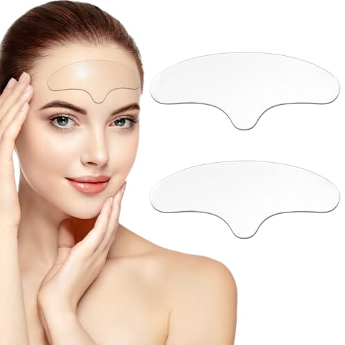 QOMJUFA 2 Piezas Parches para la Frente Cara Adhesiva, Parche para la Frente Reutilizable, Máscara para la Frente Adecuada para Hombres y Mujeres