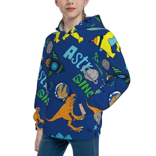 Dinosaurs Adventure With Palms And Tropical Leaves Kid Hoodies Boys Sweatshirts Girls Pullover with Pocket2