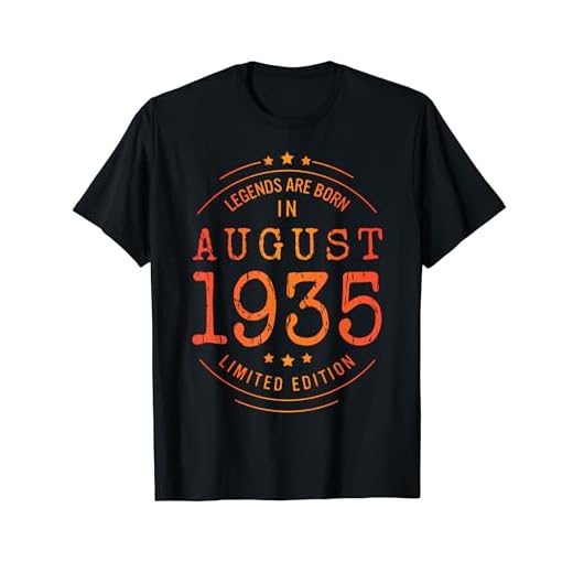 Cumpleaños Agosto 1935 Edición Limitada Regalo Usado Vintage Camiseta