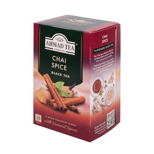 Ahmad Tea Chai Spice Tea | Black Tea - 20 Teabag Sachets Ahmad Tea Chai Spice Tea | Black Tea - 20 Teabag Sachets