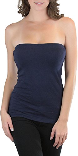 Image of ToBeInStyle Women's Cotton-Spandex Blend Stretchy Tube Top