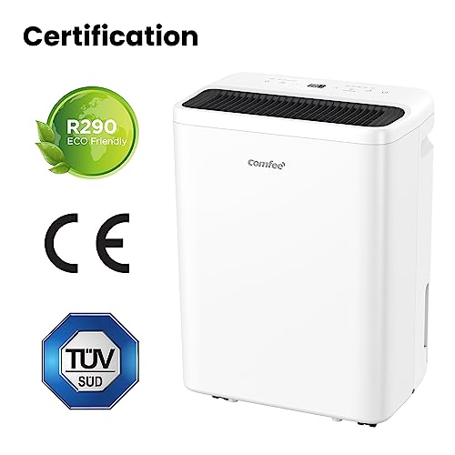 COMFEE' Dehumidifier 12L Dehumidifiers for Home Dehumidifier and HEPA Air Purifier Quiet 39dB APP Control 24 Timer dehumidifier Continuous Drainage Laundry Drying Low Energy Consumption Air Dryer Pro - Image 9