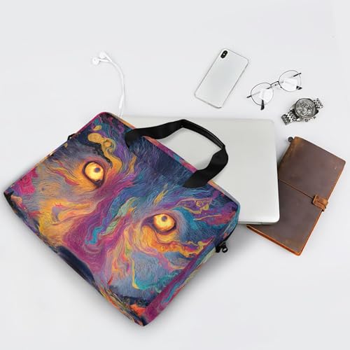 Funda para portátil Lobo cósmico 13-15.6 pulg miniatura 7