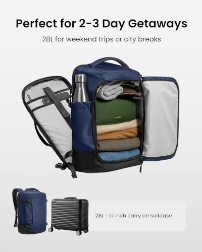 Image of tomtoc Travel Backpack 28L,TSA Personal Item Bag Flight Approved,PFAS Free