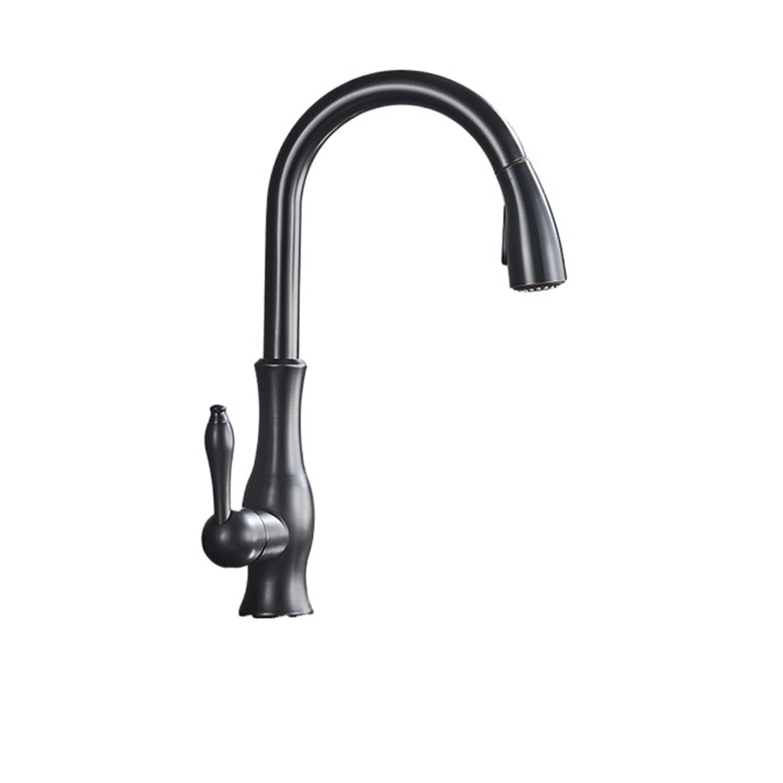 Gqnblvhzupdm Oil Rubbed Bronze Kitchen Faucets, Black Bronze Kitchen Faucet, Pull Out Spray Hot And Cold Mixer Tap, Brass Single Hole Handle Swivel 360 Degree(Oil Rubbed Bronze)