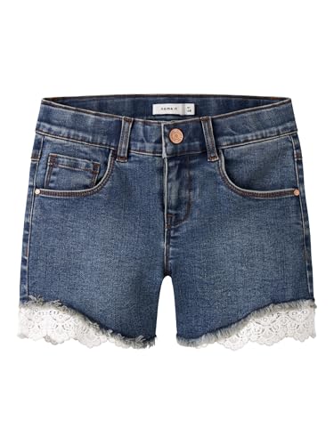 NAME IT Mädchen Nkfsalli Slim Dnm Shorts 5372-ha Noos, Dark Blue Denim,...
