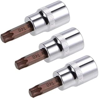 sourcing map 3/8" Drive x T50 Torx Bit Socket, S2 Steel Bits, CR-V Sockets 38mm Length (for Hand Use Only) 3pcs