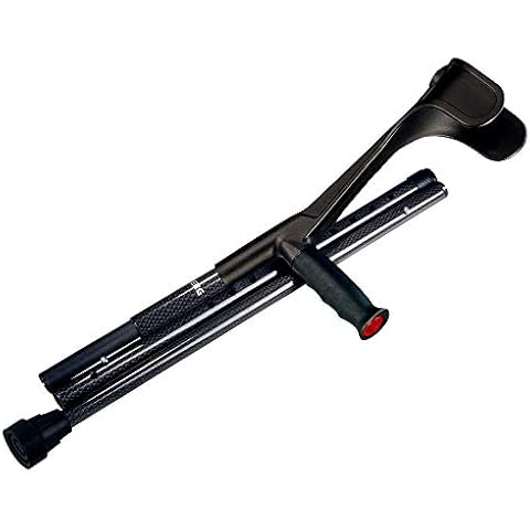 OSSE Mountain 220RSFSW Folding Travel Walker Carbon with Ergonomic Soft Grip with Elastic & Pocket Black Cover