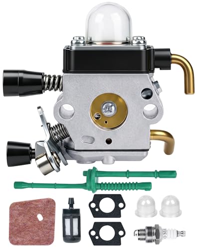 LUNEKUCK Carburateur pour STIHL FS38 FS45 FS55 HS45 KM55 Pieces Détachées Debroussailleuse pour Stihl Carbu avec Bougie Joint Filtre à Air Filtre à Essence