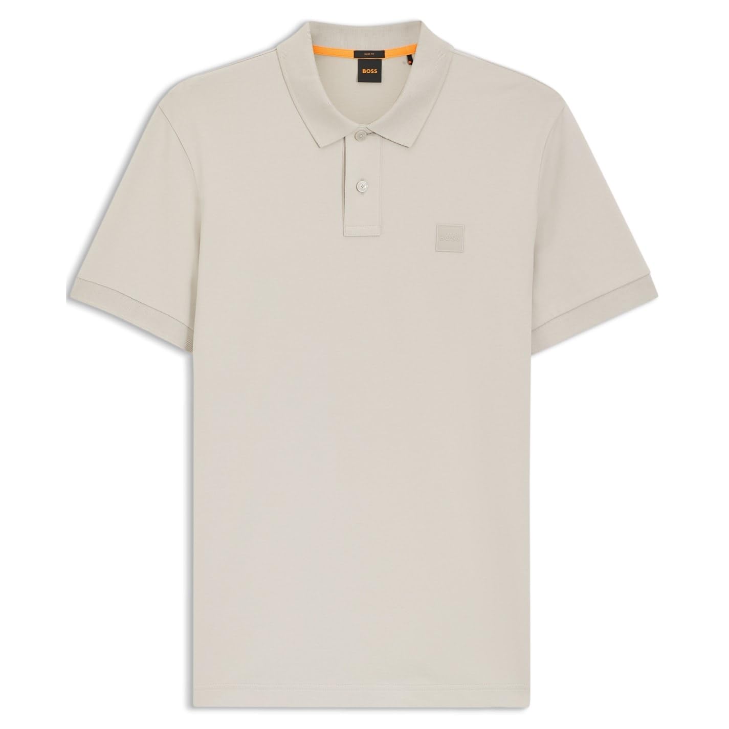 Boss Men's Orange/Grey Passenger Stretch-Cotton Slim-Fit Polo Shirt With Logo Patch - Open 070 - Open 070 - M