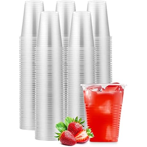 Munfix 500 Pack 7 Oz Clear Plastic Cups, Disposable Drinking Cups, Plastic Party Cups, Transparent Plastic Cups Bulk for Birthday Parties, Picnics, Ceremonies, and All Events Cover