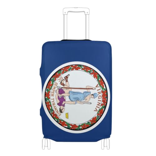 Housse de bagage élastique Virginia bleu grand format XL lavable et ultra résistante pour valise