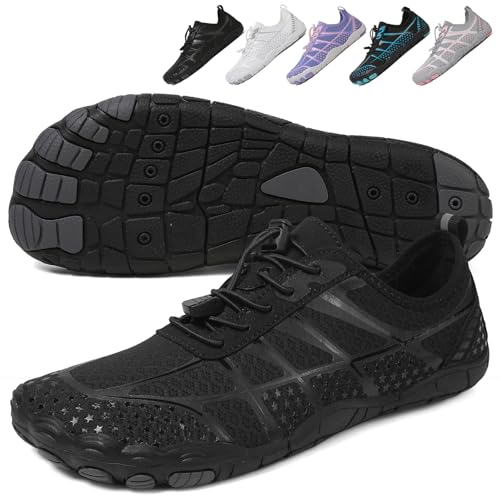 Image of Hike Barefoot Shoes Womens Men,Unisex Barefoot Water Shoes Breathable, Anti-Slip Hiking Footwear for Athletic Wide Toe Shoe Footwear for Hiking, Walking, Running, Yoga, and Water Sports