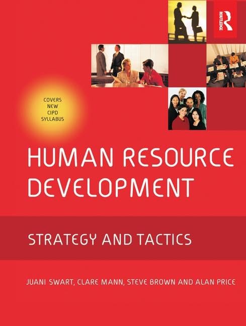 Human Resource Development: Strategy and Tactics