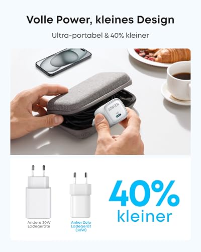 Anker 30W USB C Ladegerät, kompaktes GaN USB C Netzteil – Ansicht 5
