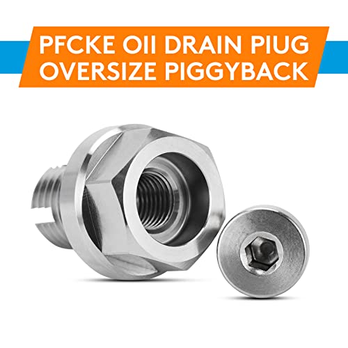 Pfcke M14.1-1.5X 15Mm Oil Drain Plug Oversize Piggyback, Stainless Steel Self Tapping Oil Pan Thread Repair Kit With O-Ring,And Hexagonal Wrench #TOP1